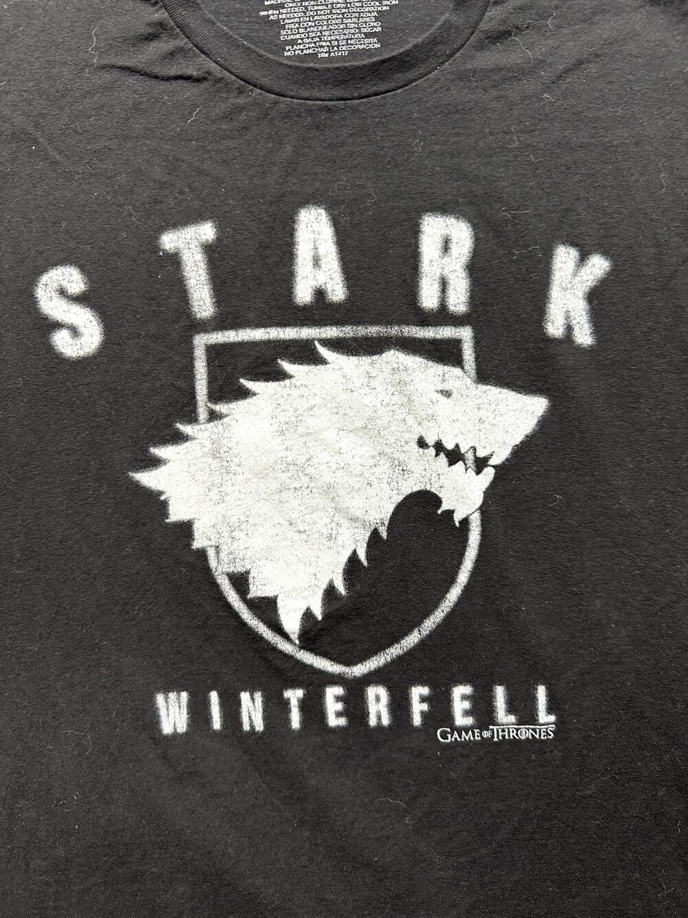 Game Of Thrones Shirt XXL House Stark Winterfell Direwolf Graphic Tee Black